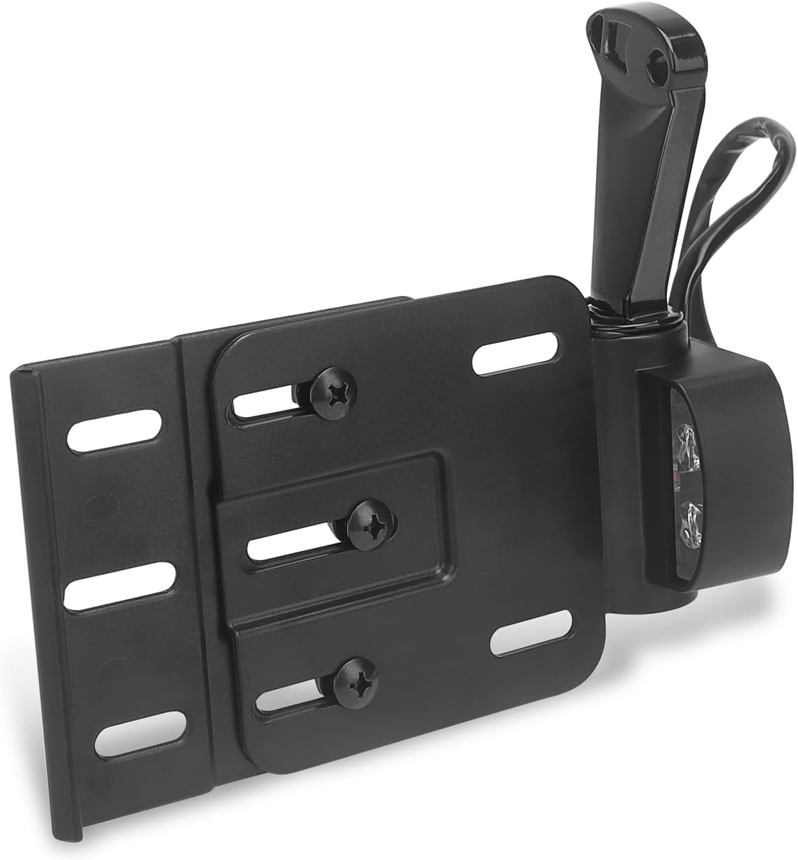 Motorcycle License Plate Holder Side Mount License Bracket for Harley Sportster XL883, XL1200, Dyna Low Rider FXDLS, Street Bob FXDB, Motorbike Number Plate Mount with Led (Black)