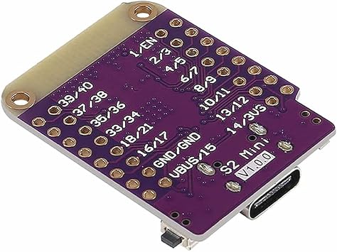 ESP32 S2 Mini Geliştirme Kartı Wifi Type-C 240Mhz 4MB Flash 2MB PSRam MicroPython Wemos Lolin Arduino Iot ADC DAC I2C SPI UART USB OTG Xtensa 32-bit LX7
