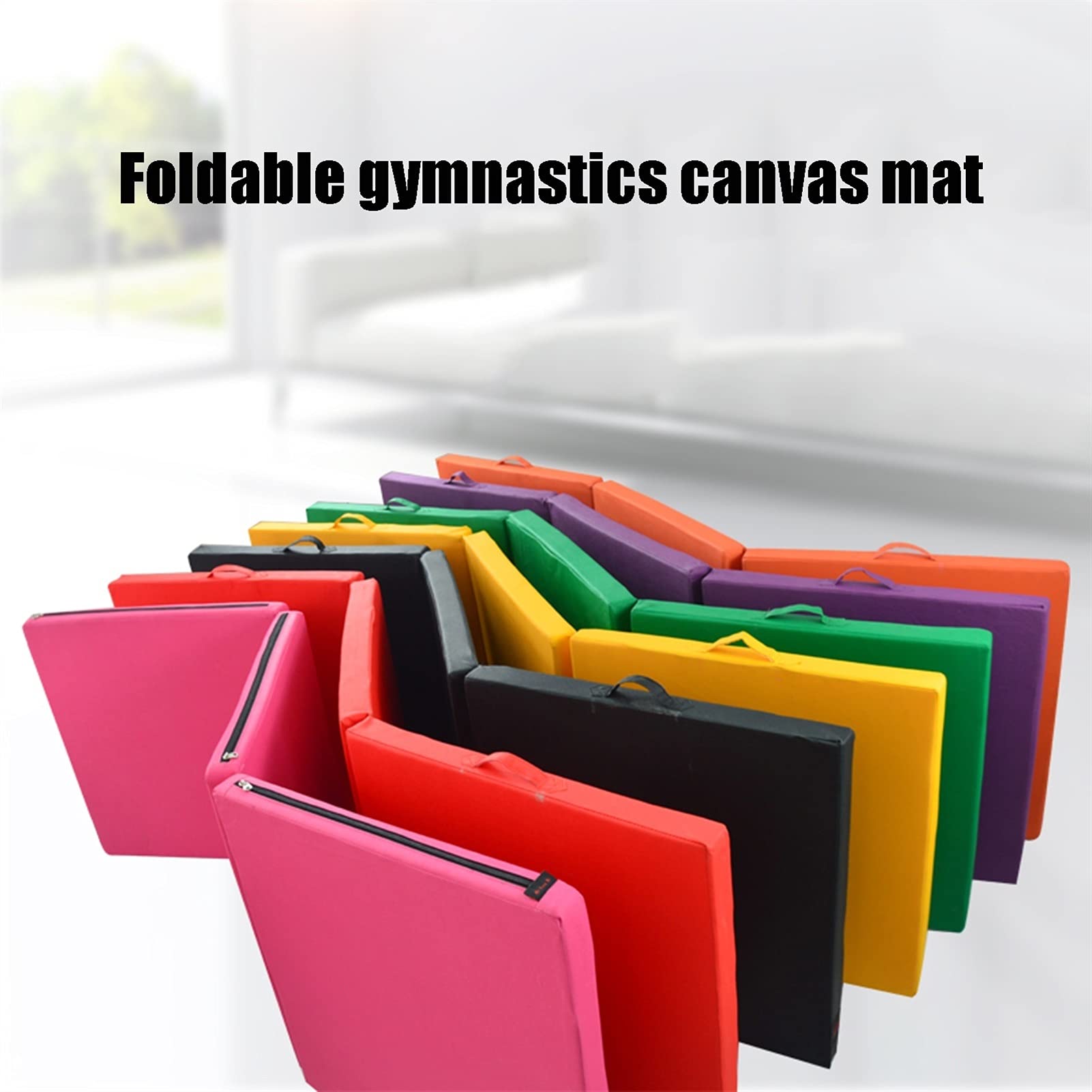 Tappetino Pieghevole Ginnastica Home Palestra Gymnastics Tumbling Tappetino, Tappetino da Esercizio Pieghevole Portatile, Facile da trasportare con Maniglia, 180x60x5cm (Size : 180x60x5cm)