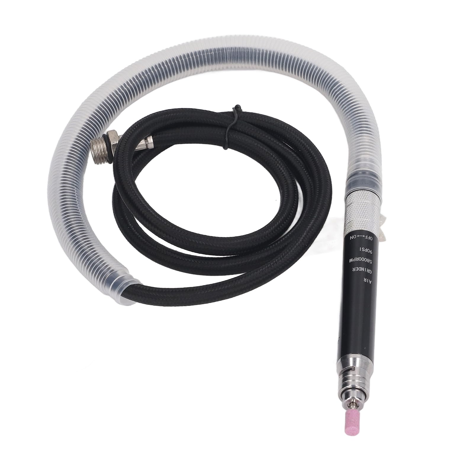 Yuecoom Pneumatic Pencil Die Grinder Kit, Air Pencil Type Die Grinder Aluminum Alloy Speed Adjustable 65000rpm High Concentricity Air Grinder for Grinding, Polishing