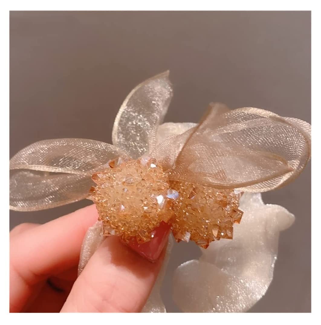 RUVOO Haargummi Scrunchies 2 Stück Schillernde Haarfliegen Schleifenknoten Haargummis Stirnbänder Pferdeschwanzhalter Für Mädchen Haargummis Haarschmuck