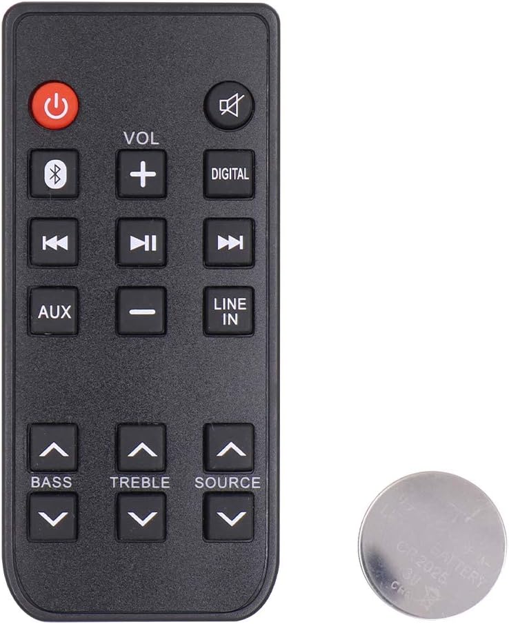 Remote Control with Coin Battery for RCA RTS7015B Soundbar Audio Player