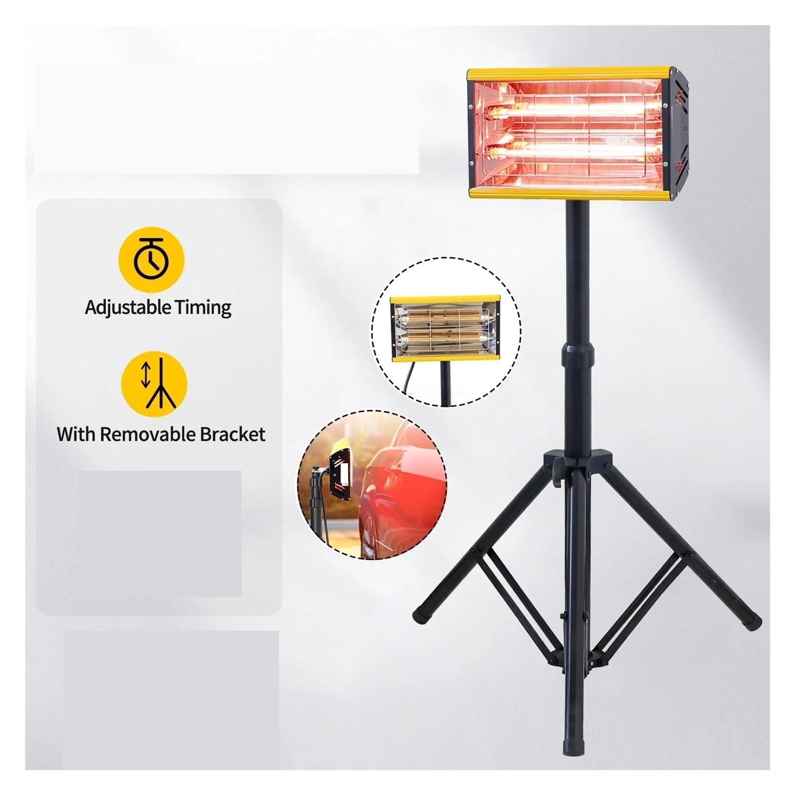 Lampa do utwardzania lakieru, Lampa podczerwona do utwardzania lakieru krótkofalowa lakierowania samochodów i mebli Suszenie lokalne do naprawy karoserii(SC-002)