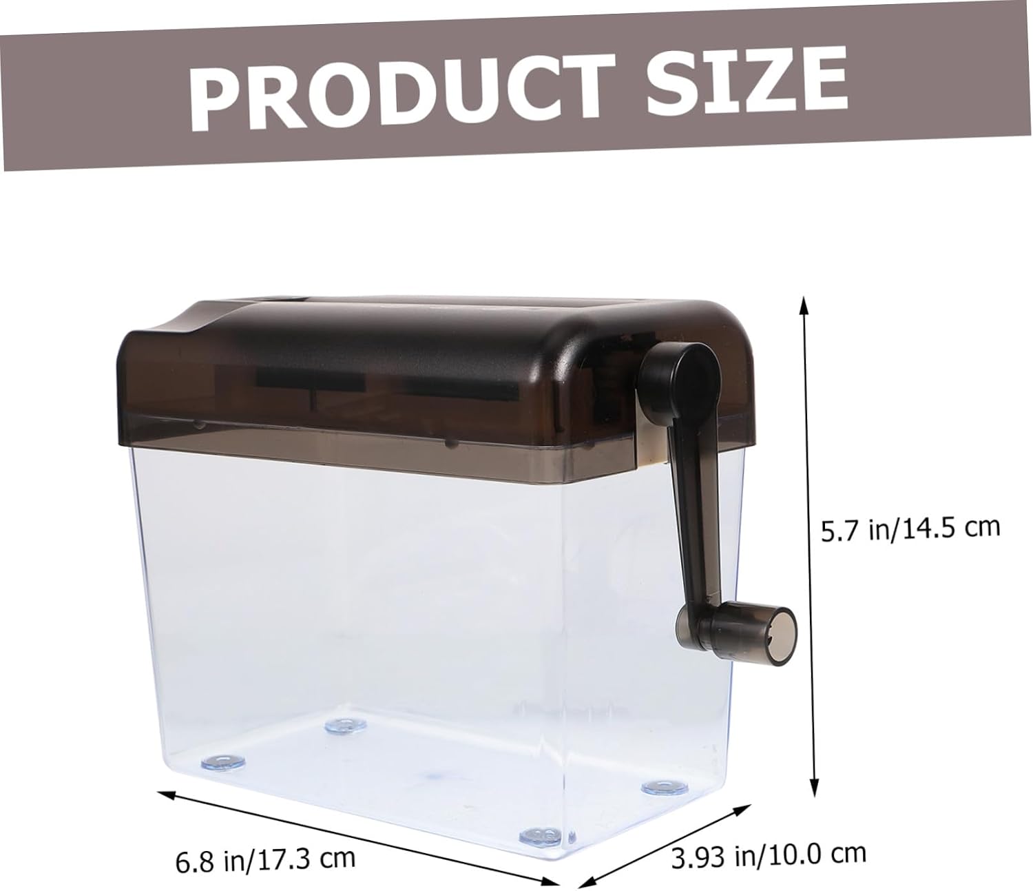 Sosoport Manual Desktop Paper Shredder Small Portable Hand-Operated Office Use Household File Cutter with Safety Material for Document Protection