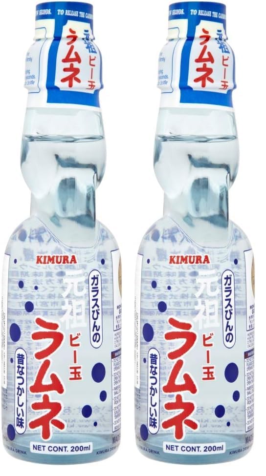 Amazon.co.jp: 木村飲料 元祖ビー玉ラムネ200ml (× 2) : 食品・飲料・お酒