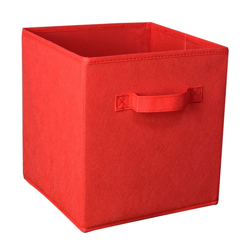 ETRGFTHU Clothes Storage Box Household Non-woven Storage Box Large Capacity Foldable Under-bed Sundries Storage Basket Odorless(Red)