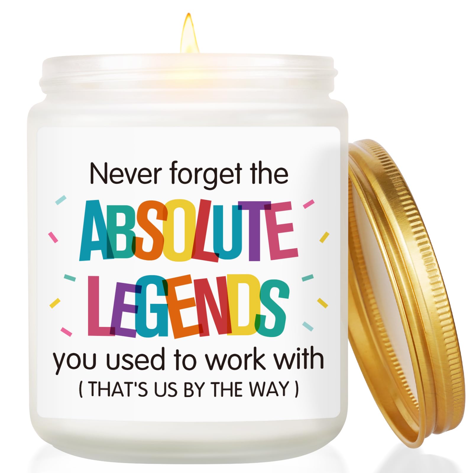 Funny Leaving Gifts for Colleagues - 7 oz Candle Lavender, Leaving Gifts for Women Men Friend Bestie, Sorry Your Leaving Gift, Farewell Gift for Coworkers, Retirement New Job Goodbye Good Luck Present