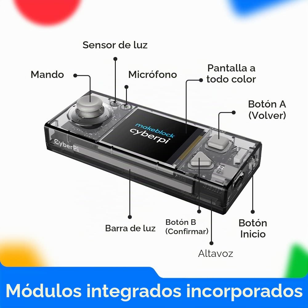 Makeblock CyberPi Kit de codificación de Aprendizaje de programación Scratch Python, proyectos Stem para niños de 8 a 12 años Codificación para Adolescentes