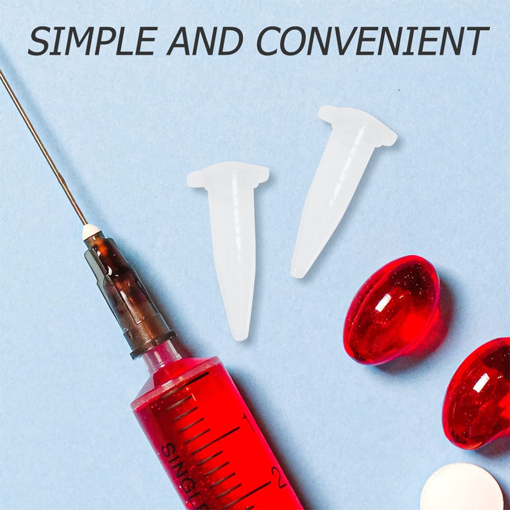 500pcs Tubes 1. 5ml Clear Graduated Microcentrifuge Vials Tubes with Attached Lids Small Sample Bottle Vials Container for Lab
