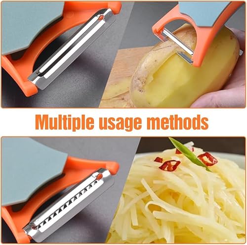 Sapyony 2 In 1 Fruit Peeler, 2024 New Multifunctional Peeler For Fruits & Vegetables Potato Peeler Vegetable Peeler Carbon Steel Blade thumb #2