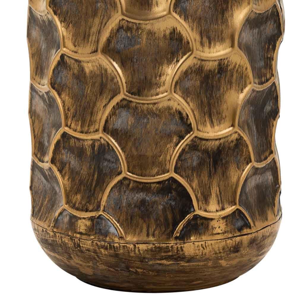 WANDERLUST DECO Jarrón de Metal Marrón 23.5x23.5x57