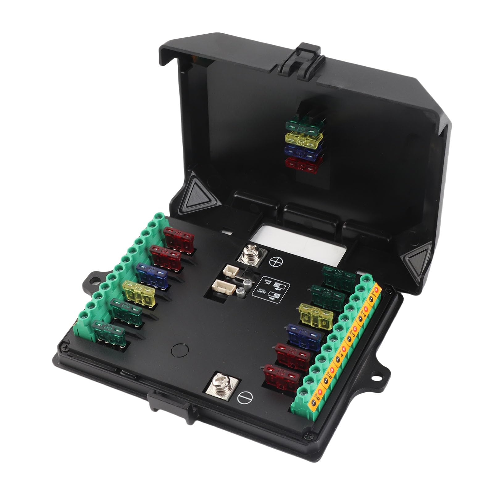 Panel Przełączników RGB 12-krotny - Aluminiowy Sterownik CNC IP65 do Ciężarówek, łodzi, SUV-ów - Uniwersalny System Sterowania Obwodami 12 V/24 V z obsługą Jednym Dotknięciem