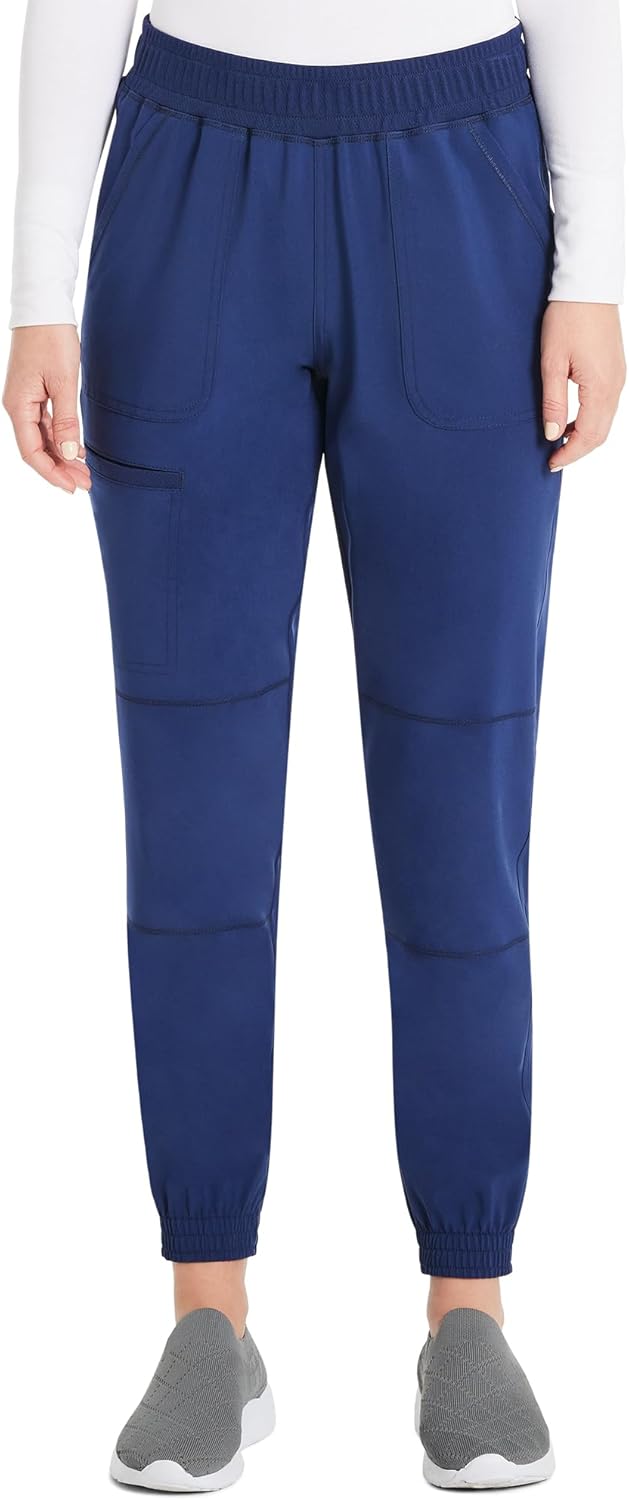 Scrubstar Womens Jogger Scrub Pants Yoga Waistband, 4 Pockets, Soft Stretch Fabric, Moisture Control Medical Uniform Bottoms
