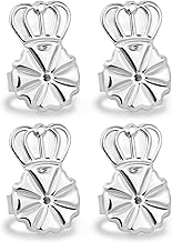 Earring Backs for Droopy Ears, KMEOSCH Hypoallergenic 925 Silver Earring Backs Replacements for Heavy Earring Support Backs for Diamond Studs (Silver)