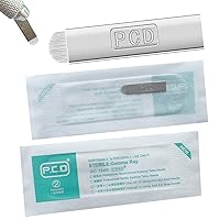 Vista 12 de S14 30 agujas de microblading para cejas con 0.008 in de diámetro, microcuchillas desechables para tatuar labios, hojas de maquillaje permanentes