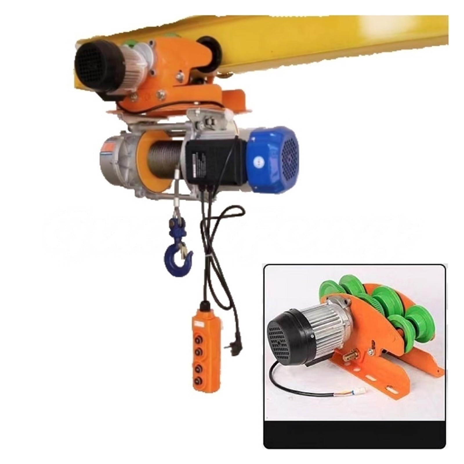 Verricello Elettrico Con Puleggia 1500 Kg/1,5 T Per Gru Telecomandato 30 M 110 V/220 V/380 V Paranco Elettrico Telecomandato Verricello