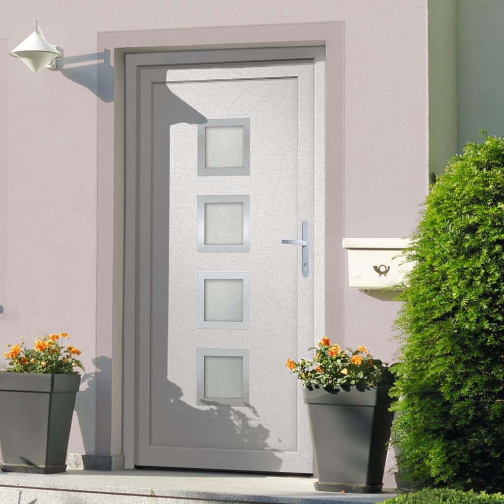 Porte d entrée blanc 98x190 cm PVC