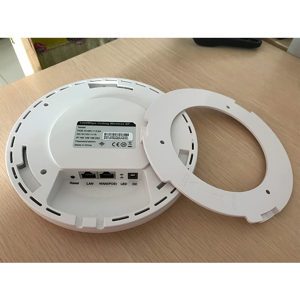 802.11ac 1200mbps Punto de acceso inalámbrico WiFi AP 802.3af Alimentación a través de Ethernet WiFi Repetidor Router Hotel WiFi Cobertura Extender (sin adaptador POE)