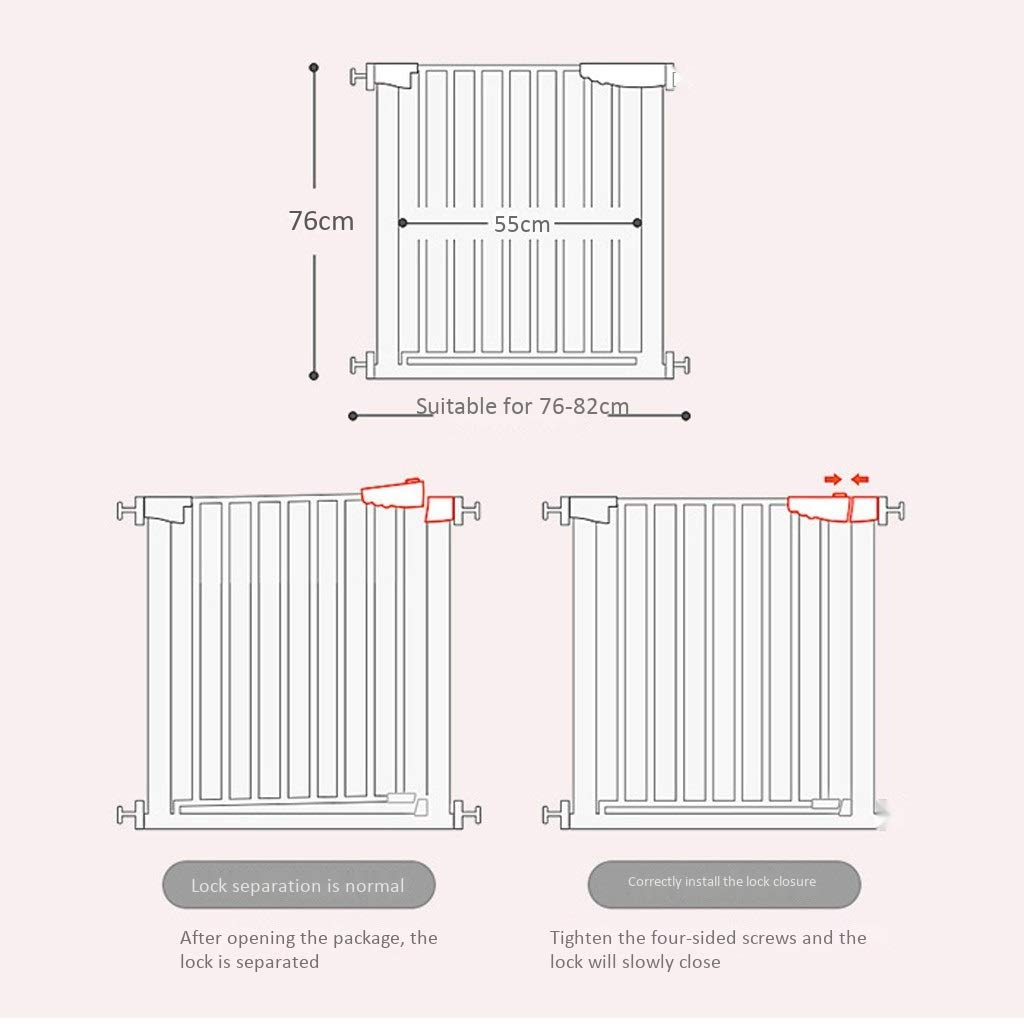 Peña Playpens Baby Safety Gate, Cerca de la Puerta Del Bebé Presión de la Escalera Ajuste para Niños Pequeños Mascotas Pasta de Balaustres/166-172Cm