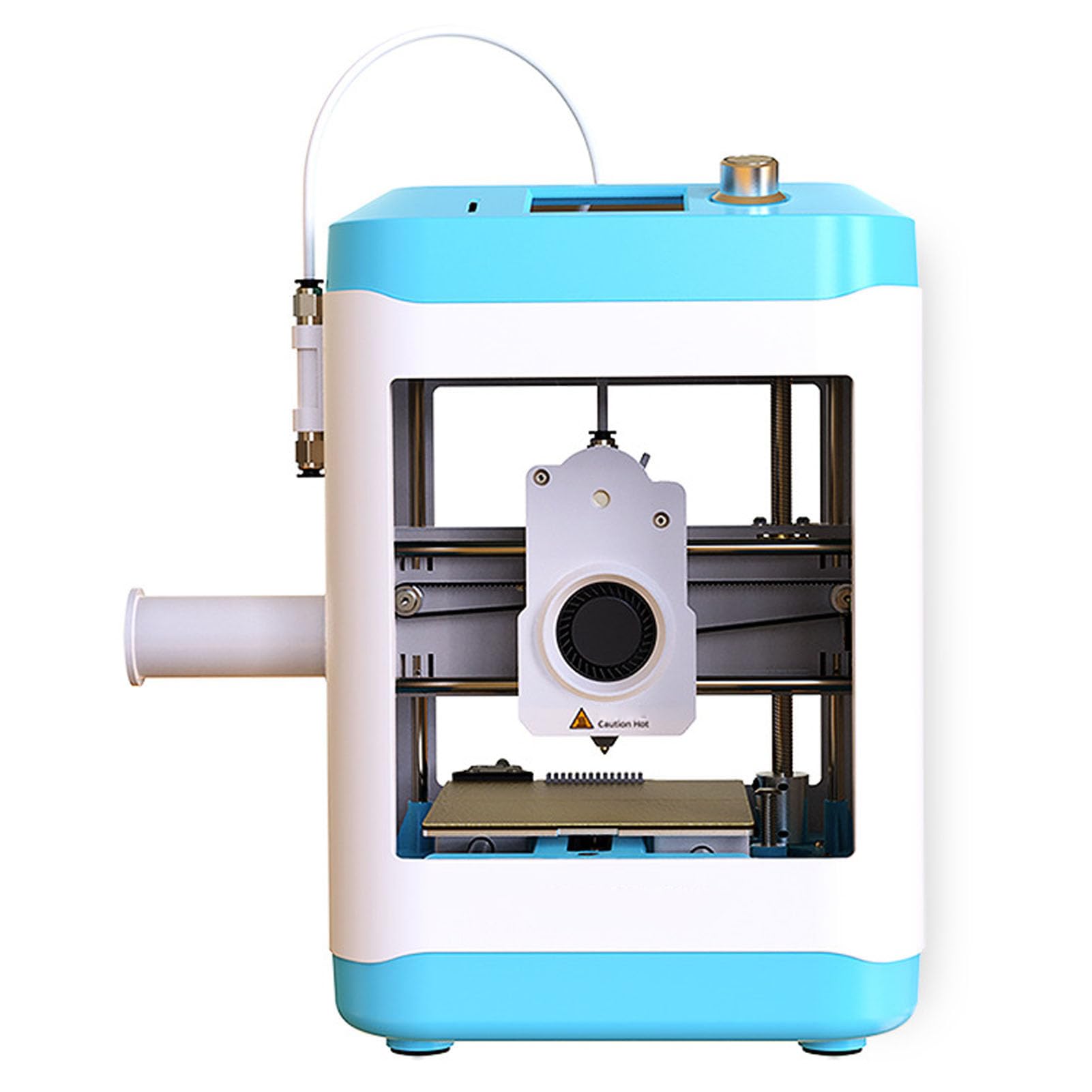 Kadimendium Mini Stampante 3D Preassemblata per Bambini Principianti con Livellamento Automatico Dimensioni Compatte 3,94x4,33x3,94 (Spina europea)