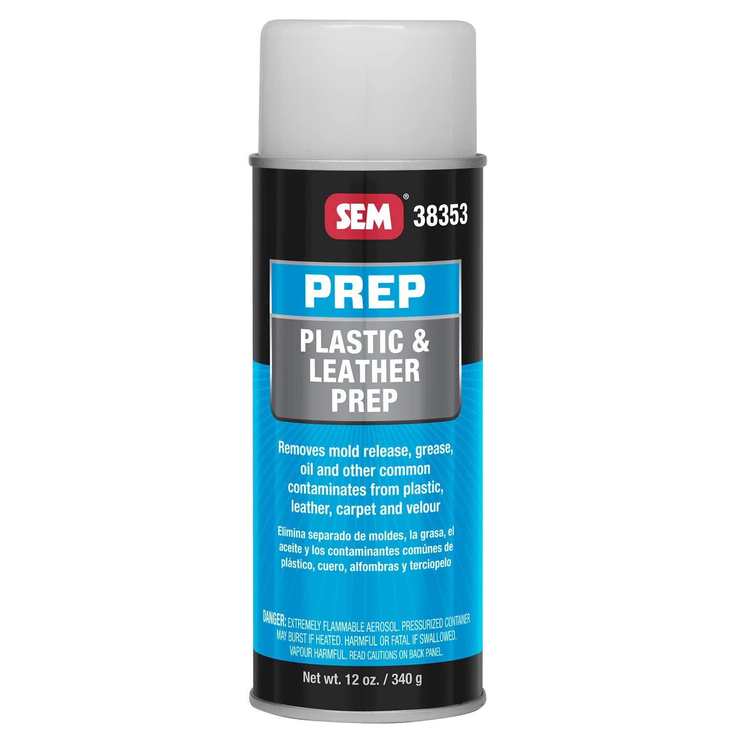 Sem Plastic & Leather Prep, Removes Contaminants, 16 Oz. Aerosol