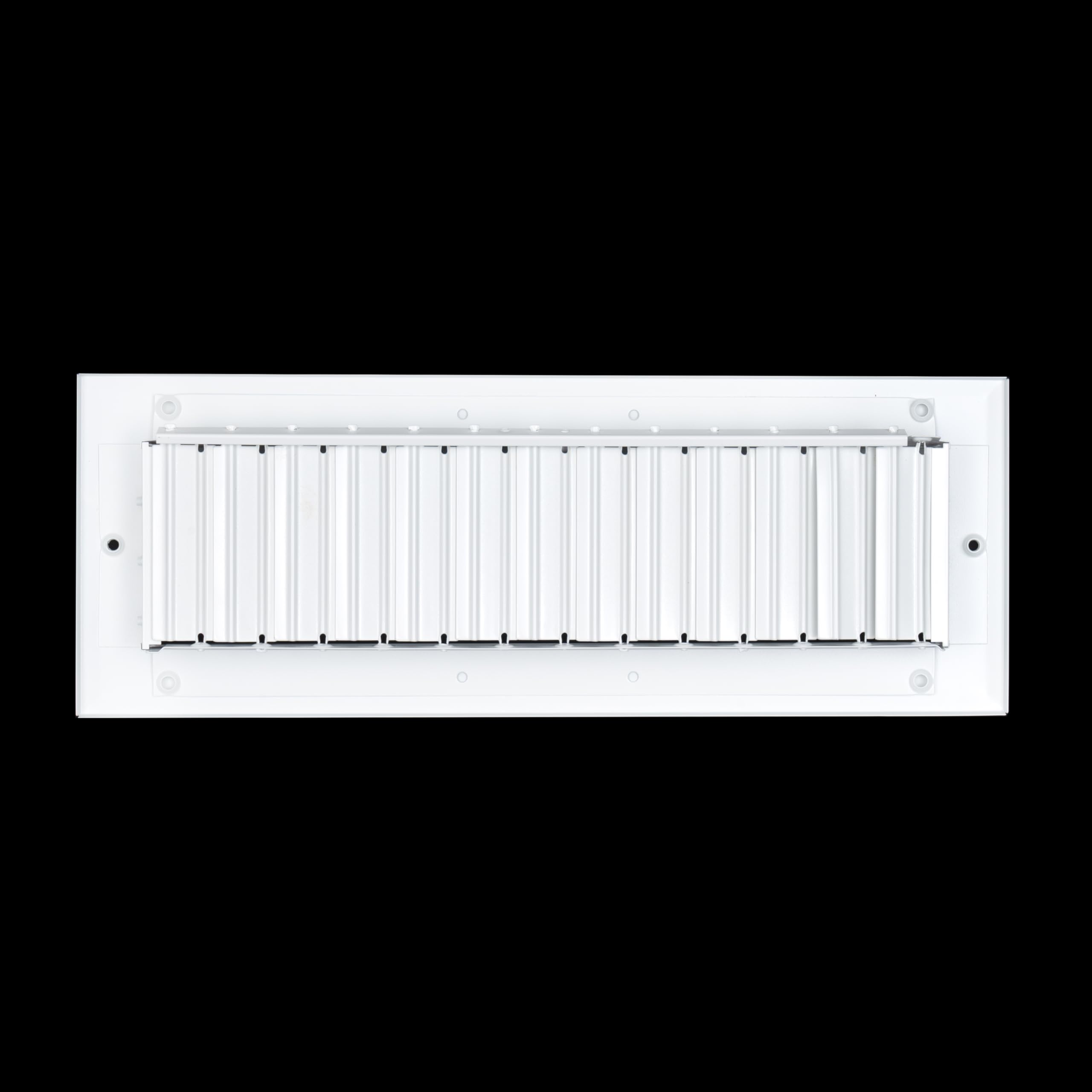 Handua Griglia di alimentazione dell'aria regolabile a 1 via in alluminio, 35,5 x 10,2 cm (larghezza x altezza), griglia di ventilazione per pareti laterali e soffitti, colore bianco, dimensioni
