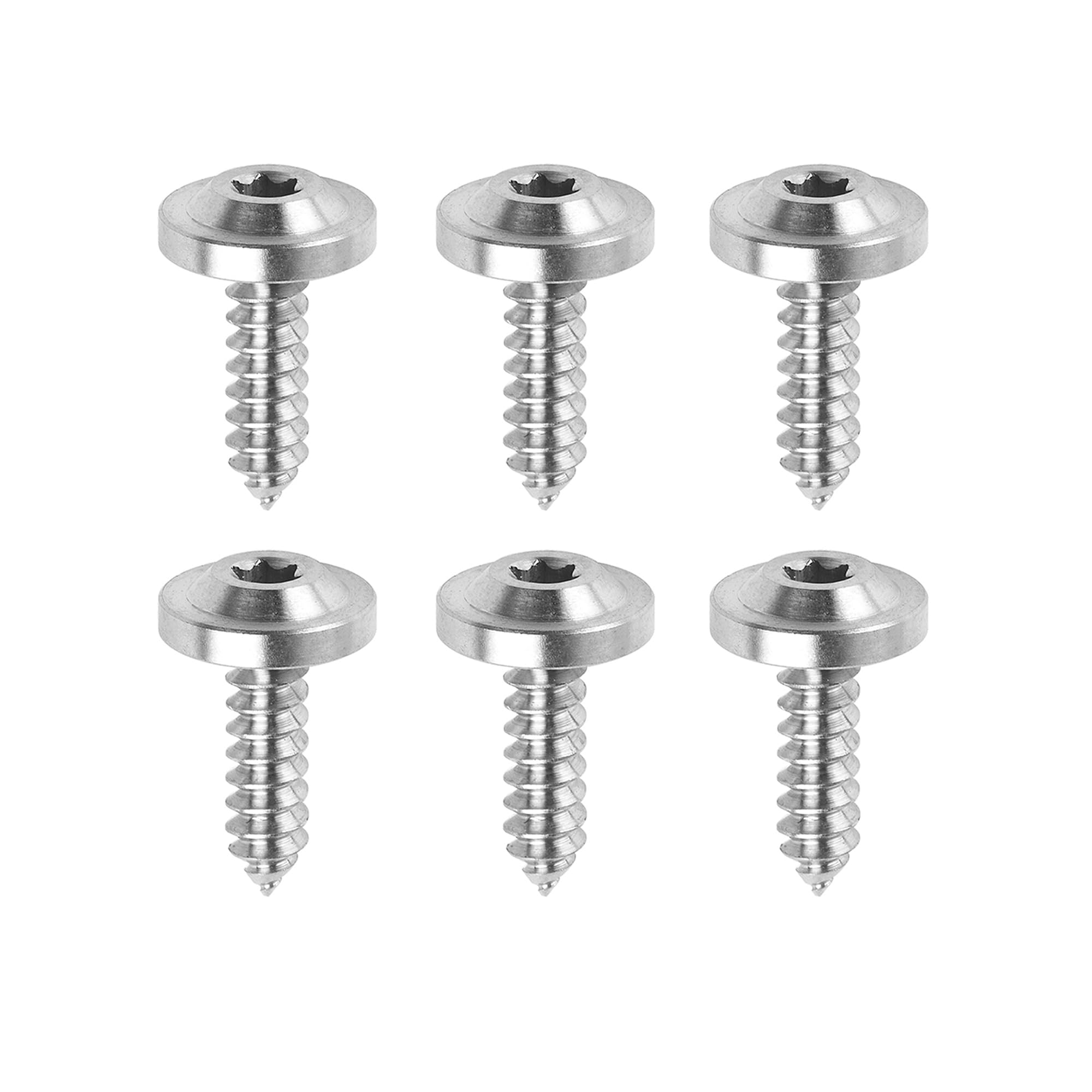 DWAMMEBRS M4 M5 M6x15 17 20 25mm Self-tapping Screws T25 Torx Head Motorcycle Bolt Pack of 6(Titanium,M5x17mm)