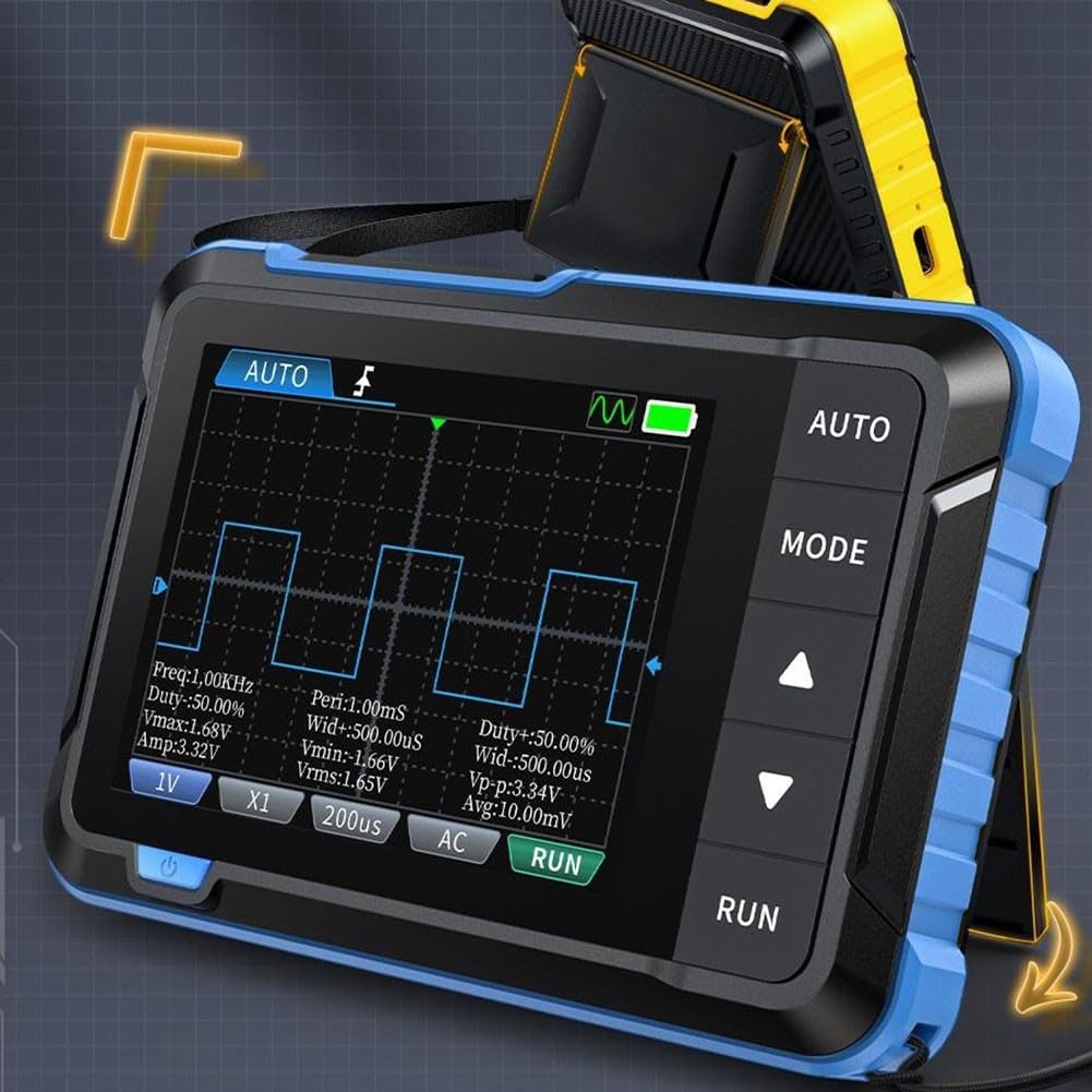 DSO153 Digitales Oszilloskop, 1 MHz Bandbreite, 5 MS/s, Abtastung, USB, tragbares Scope mit Signalgenerator für Elektroniklabor (A)