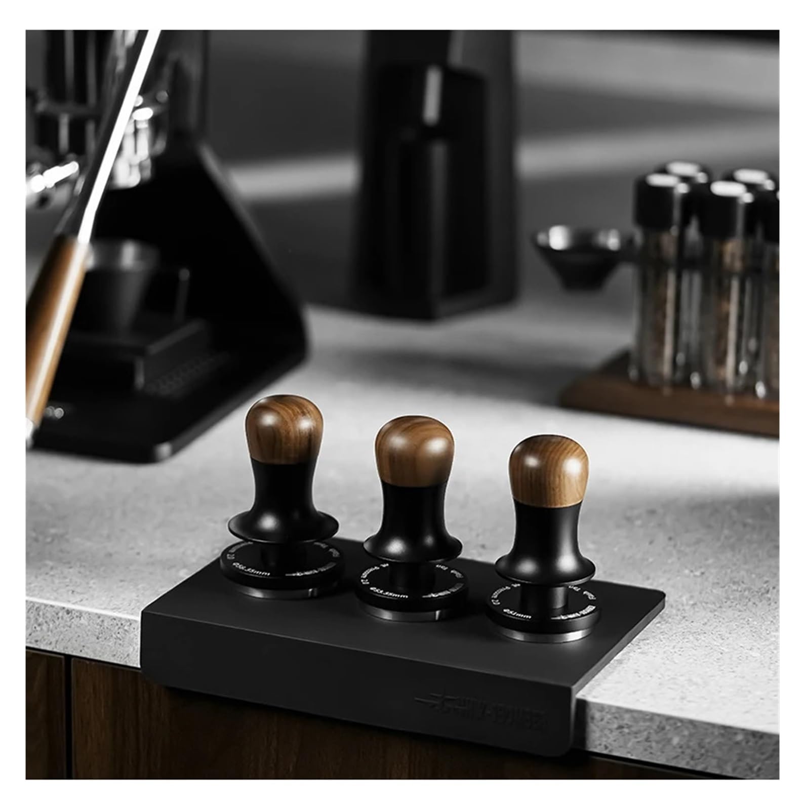 Pressino For Caffè A Pressione Costante 45,5 Mm 49,7 Mm 51 Mm 53,35 Mm 58 Mm 58,5 Mm Pressino Piatto For Espresso Caricato Strumento Barista(Flat Base 58.35mm)