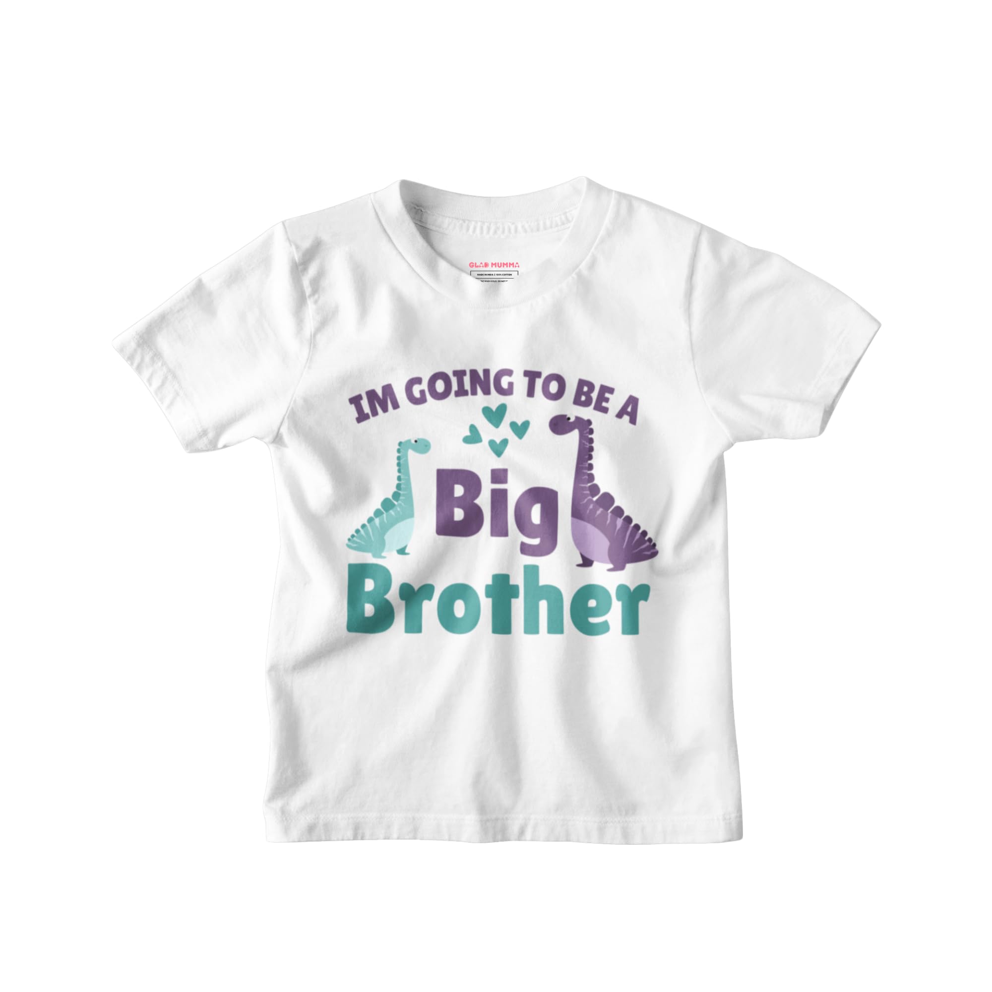 I'm Going to Be a Big Brother Fun and Exciting Kids' T-Shirt in 100% Biowashed Cotton with Colorful Design, Round Neck & Comfortable Fit (White)-picture-17