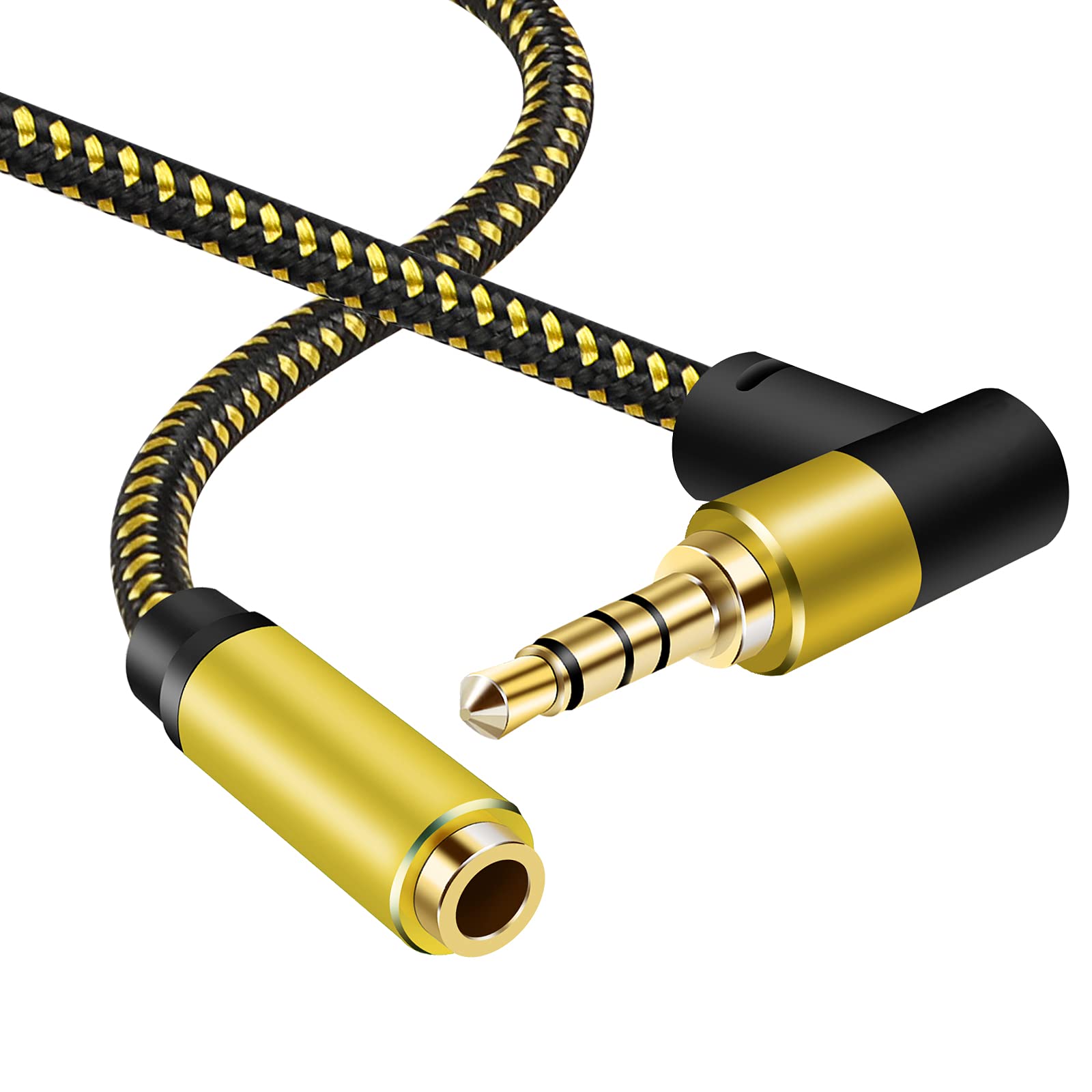 Buy Audio Mic Extension Cable 1.5m,90 Degree TRRS 3.5mm Aux Headphone