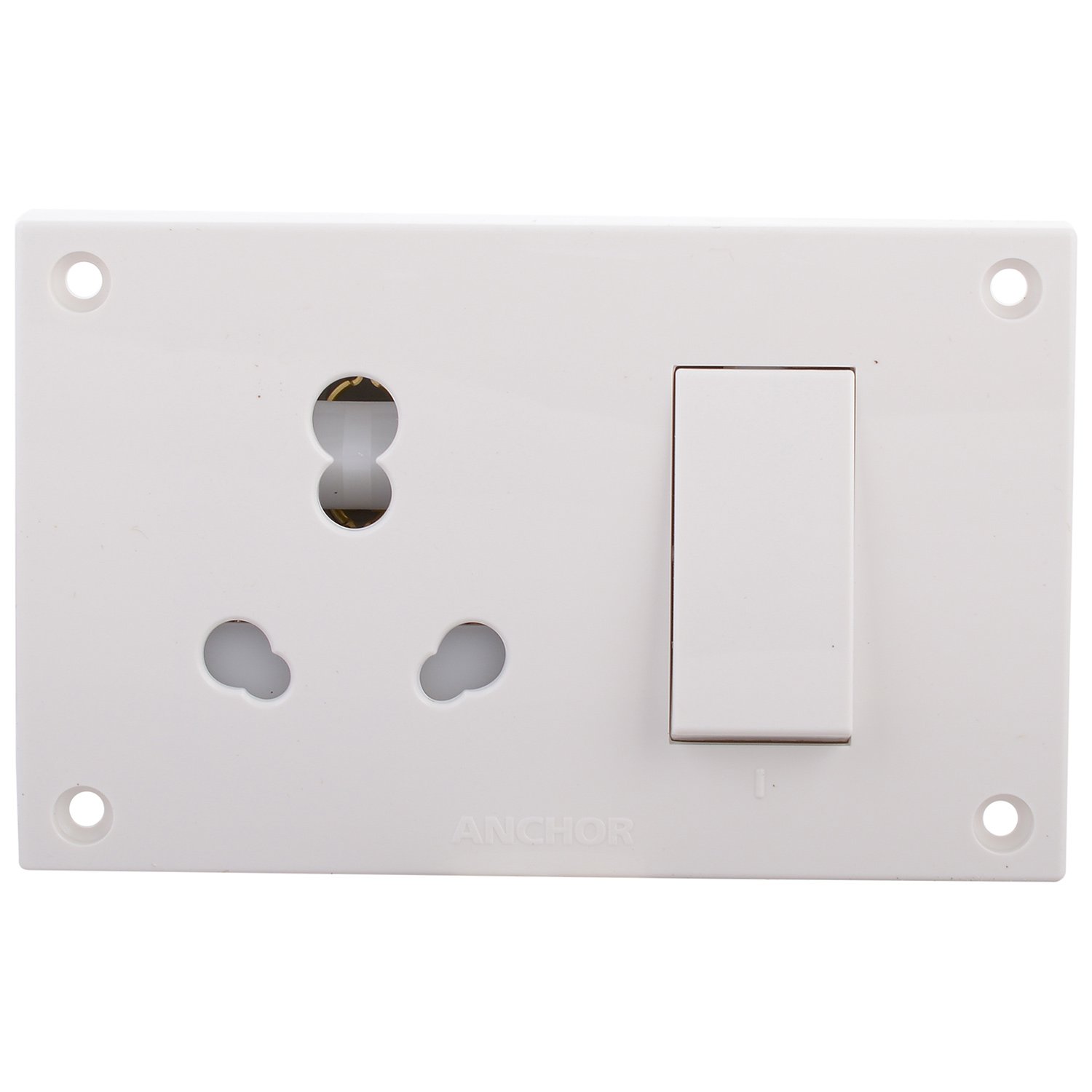 anchor polycarbonate 14615 penta combined wh 4 hole switch, 20 amp, white