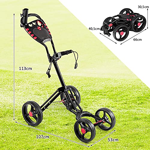 Comparte este contenido con los demás golfistas Buffer Email Print Facebook Linkedin Telegram Pinterest Twitter Whatsapp Comienza a entrenar con tu propio entrenador personal Pulsa aqui 👆 si quieres tener un estilo de vida mas saludable COSTWAY-Carrito-de-Golf-con-4-Ruedas-Carro-de-Golf-Plegable-con-Asa-AjustableParagueroPortavasos-y-Marcador-Carro-de-Empuje
