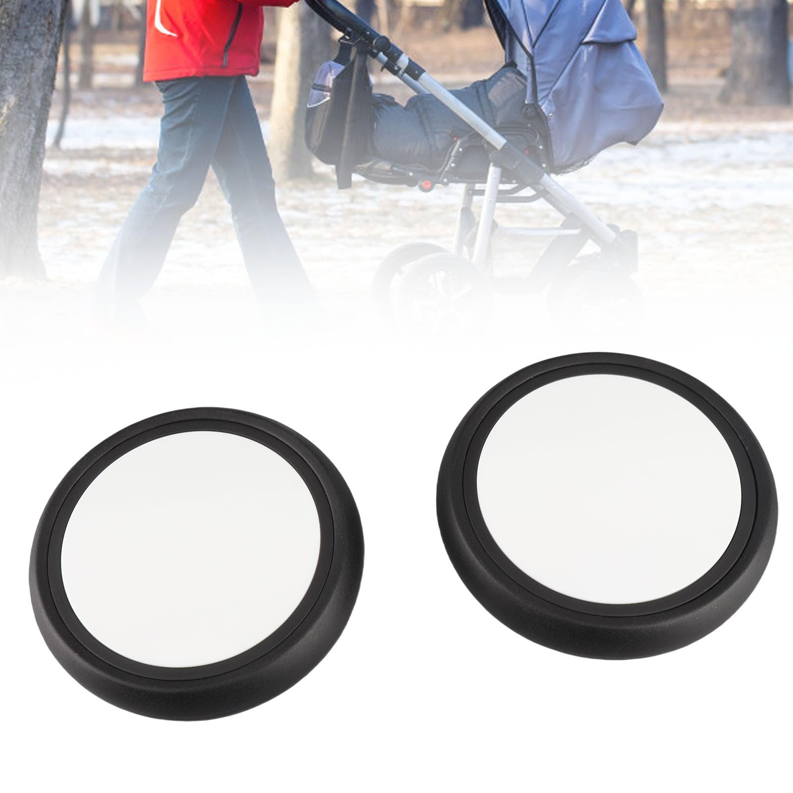 Generic Set di Ruote per Passeggino Ruote Anteriori e Posteriori Resistenti All'usura con Strumento di Installazione Semplice per Passeggini Yoya/Vovo, Ideali per i Genitori in Movimento (Una coppia