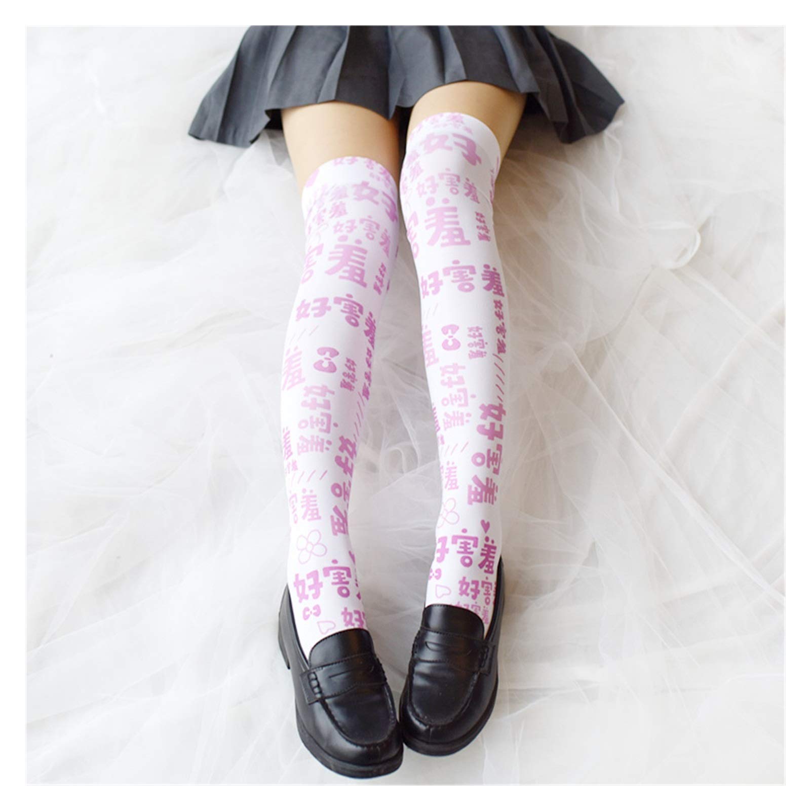 Japonés Dulce Expreso en el Sobre la Rodilla Calcetines Calcetines Blandos Niñascalcetines Calcetines de Seda Rosa/Calcetines Altos de Rodilla/Tamaño