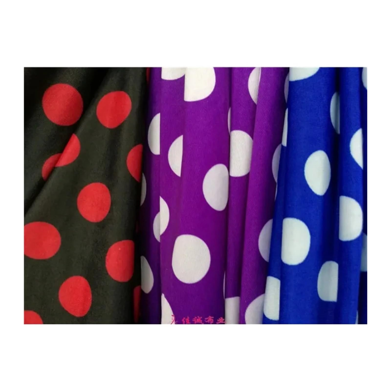 Tela de lunares Tela estampada de lunares tejida elástica cuatro lados por metro for costura vestidos(White rose red dot)