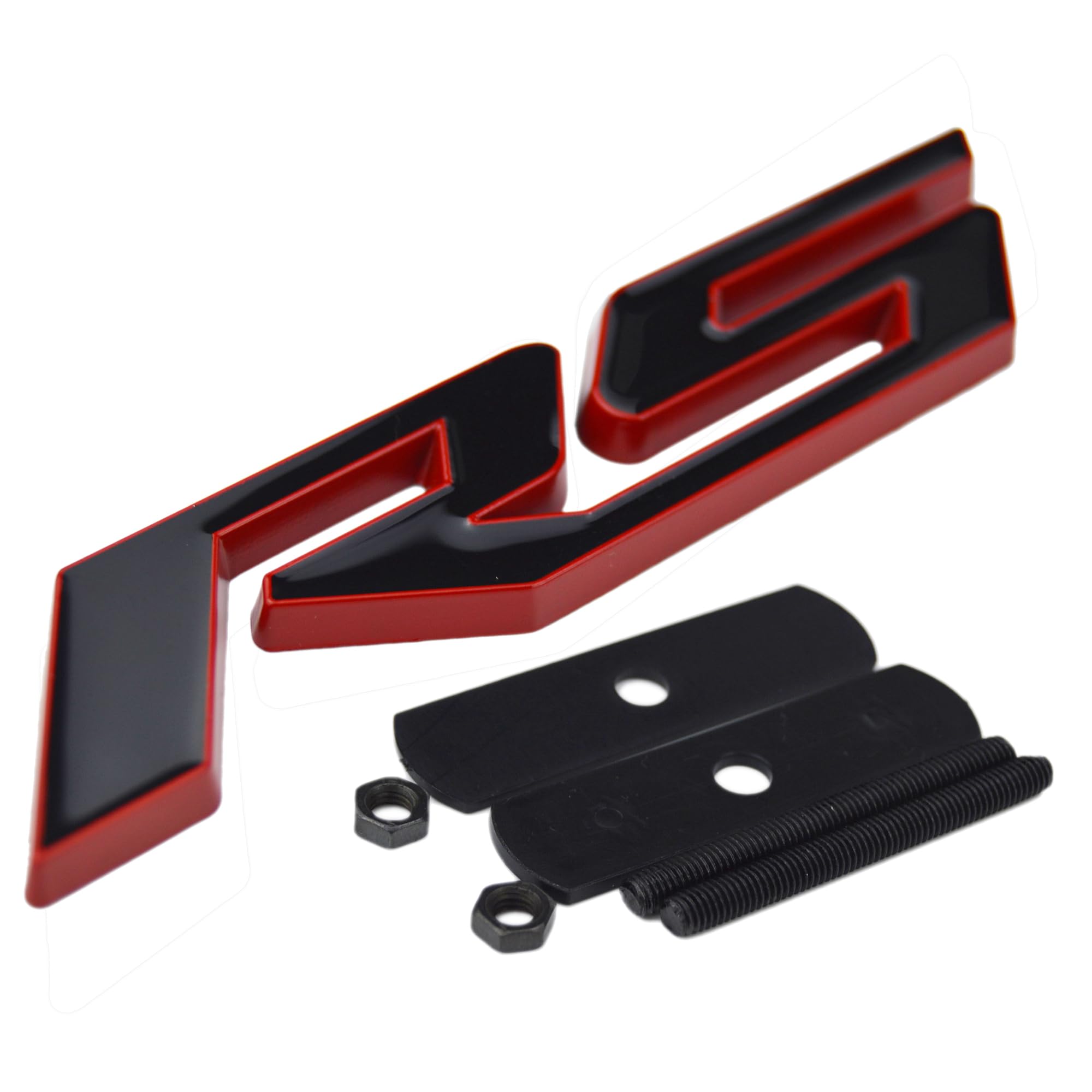 3D RS Emblem Badge Lettering Front Grille Grill with Mount for Chevrolet Camaro Impala Sonic Trax Corvette Silverado and Ford