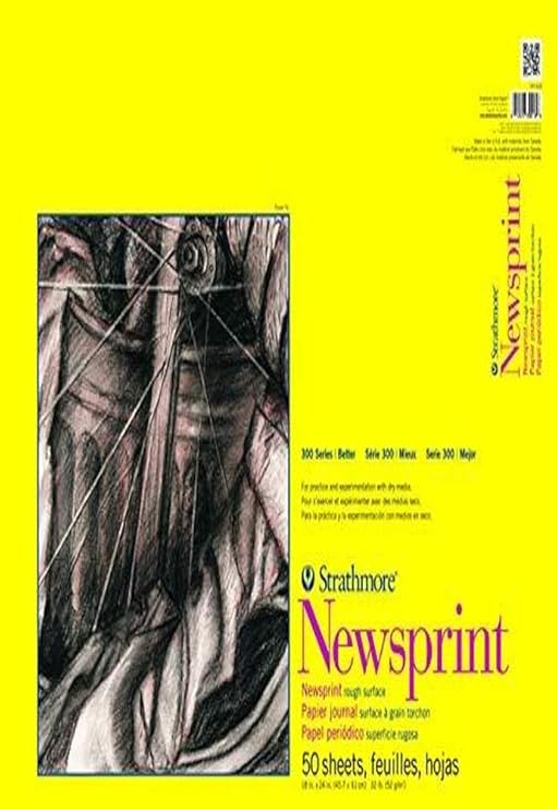 Strathmore 300 Series Newsprint Pad, 18"x24", 50 Sheets