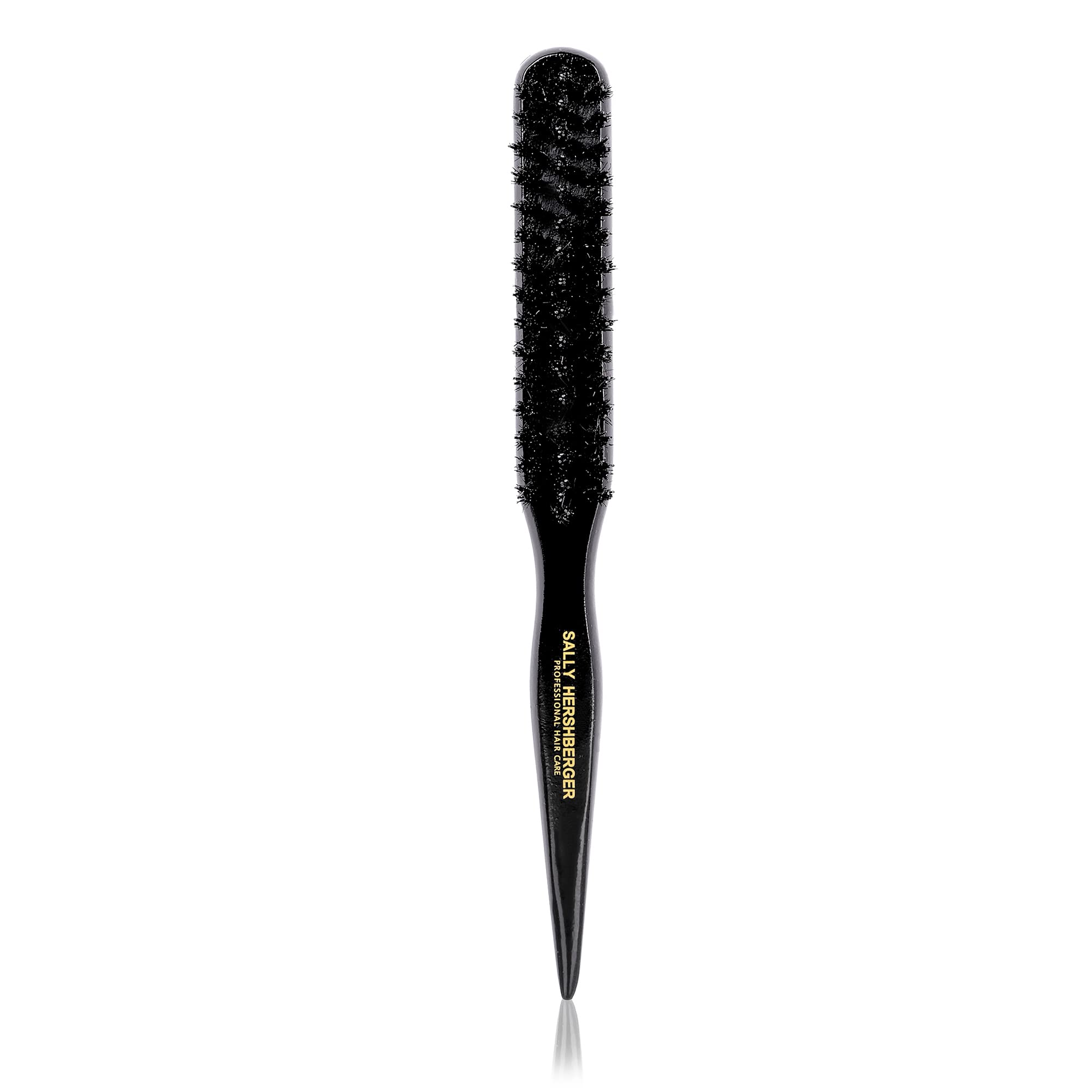 SALLY HERSHBERGER Teasing Brush - Premium, Salon-Tested Teasing, Back-Combing, Slicking, and Edge Control Tool - Dual-Ended With Bristle Brush and Parting Stick - For Thick Through Fine Hair - 1 pc