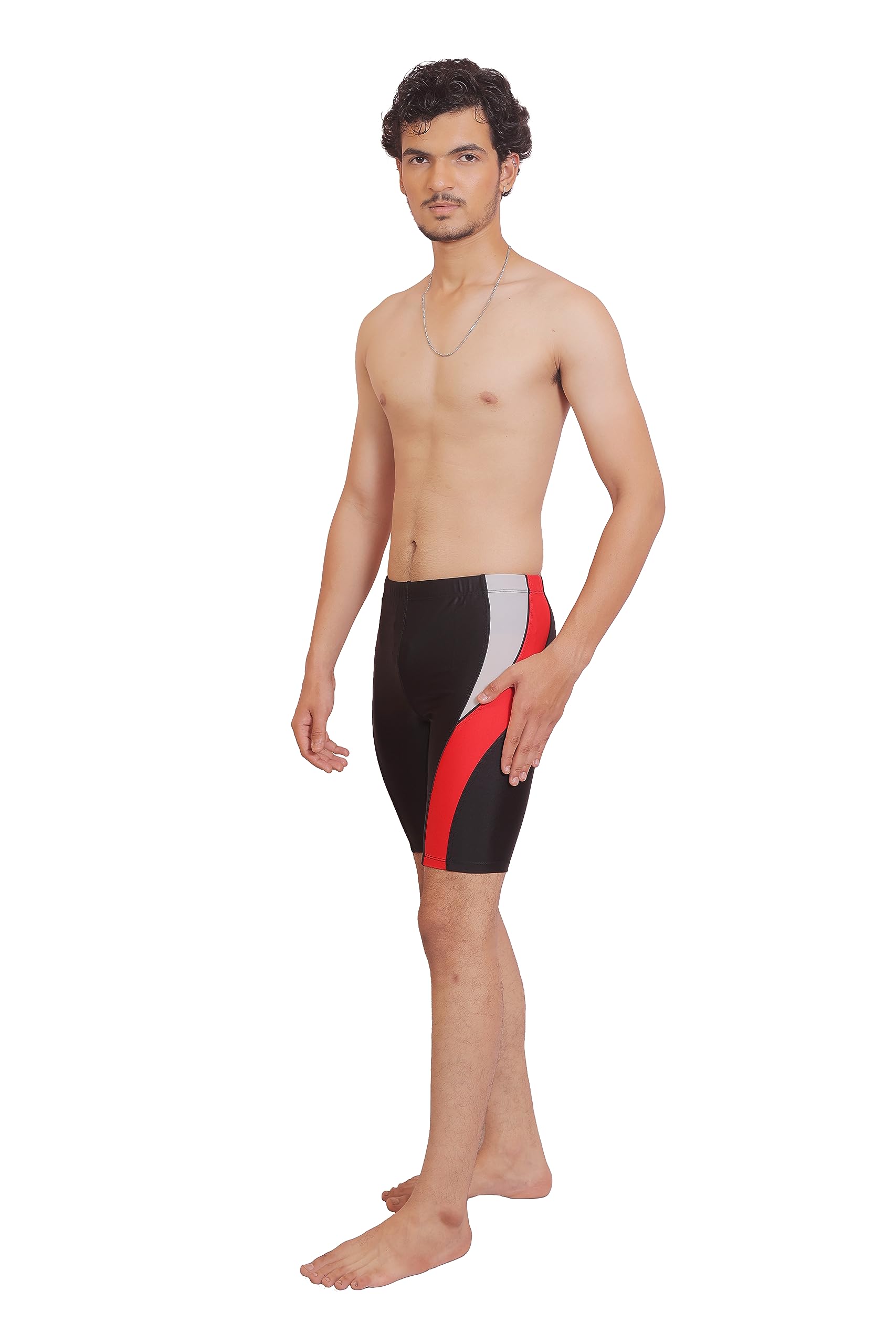 Pattern Jammer Knee Length Snug Fit Attractive Design Swimming Costume for Men's, Youth's. Ideal for | Resort Wear | Beach Wear | Competition | Race | Coaching | Swimming |-image-40