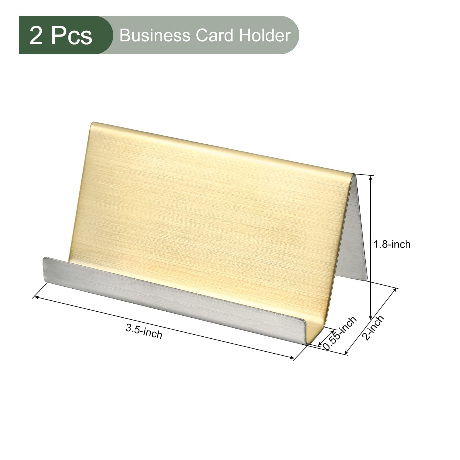 YOKIVE 2 Pcs Business Card Holder, Business Card Case with Fine Texture Desktop Hold Cards, Great for Office Meeting - Image 2