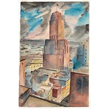 Bertram Hartman Telephone Building 1928 Archival Art Print