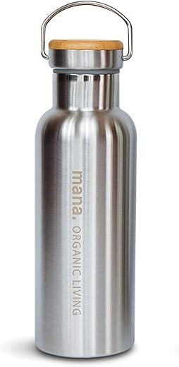 Stainless Steel Long Bottle, 16.9 fl oz (500 ml), Double Wall Vacuum Construction, Long-Lasting Heat Retention