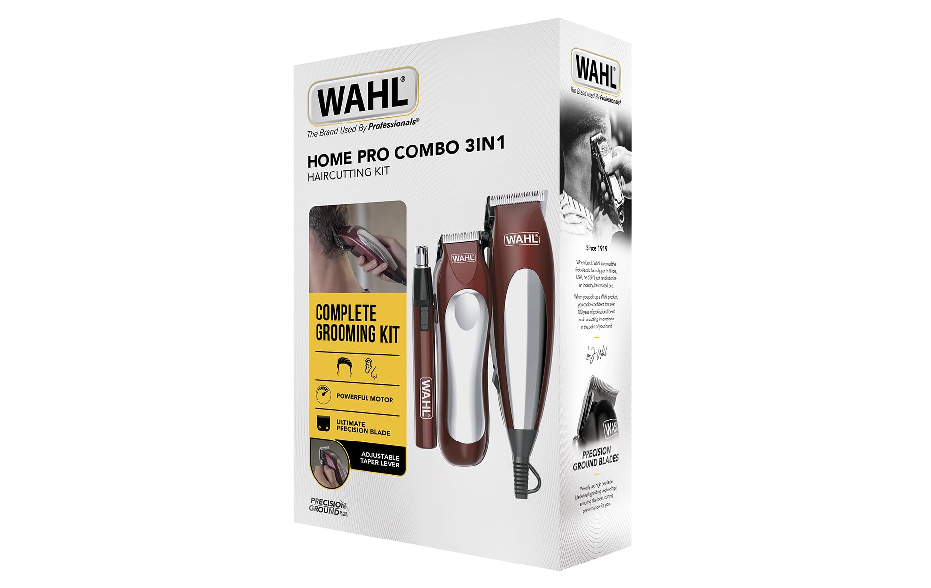 Wahl Home Pro Combo 3in1 tondeuse à cheveux et barbe rasoir à tête filaire set de toilettage pour homme