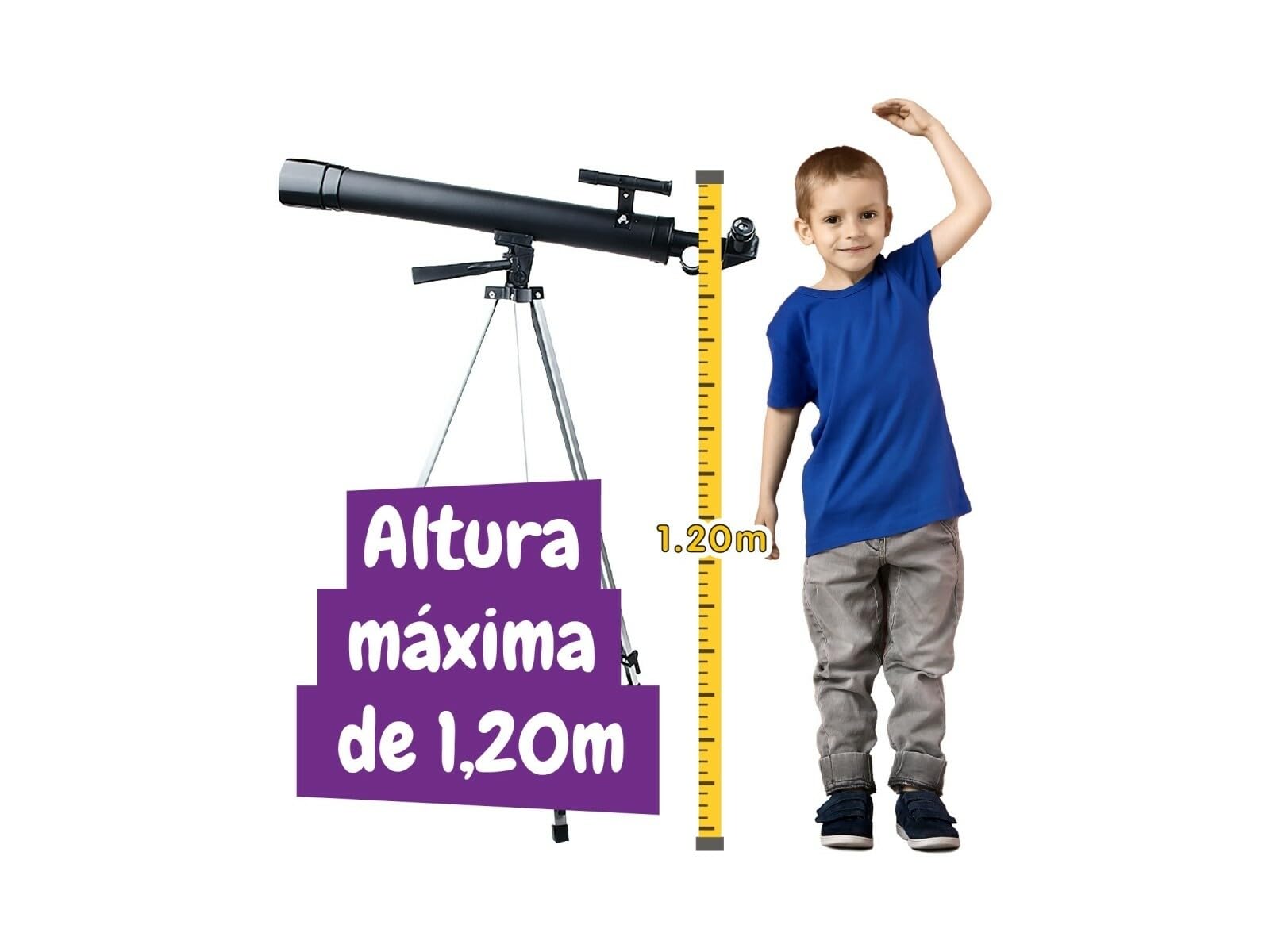 Science4you Telescopio para Niños 7 8 9 10+ Años - Telescopio Astronómico para Principiantes, Distancia Focal de 600mm, Telescope Infantil, Juguete Lunar Cientifico y Regalo para Niños 7 8 9 10+ Años
