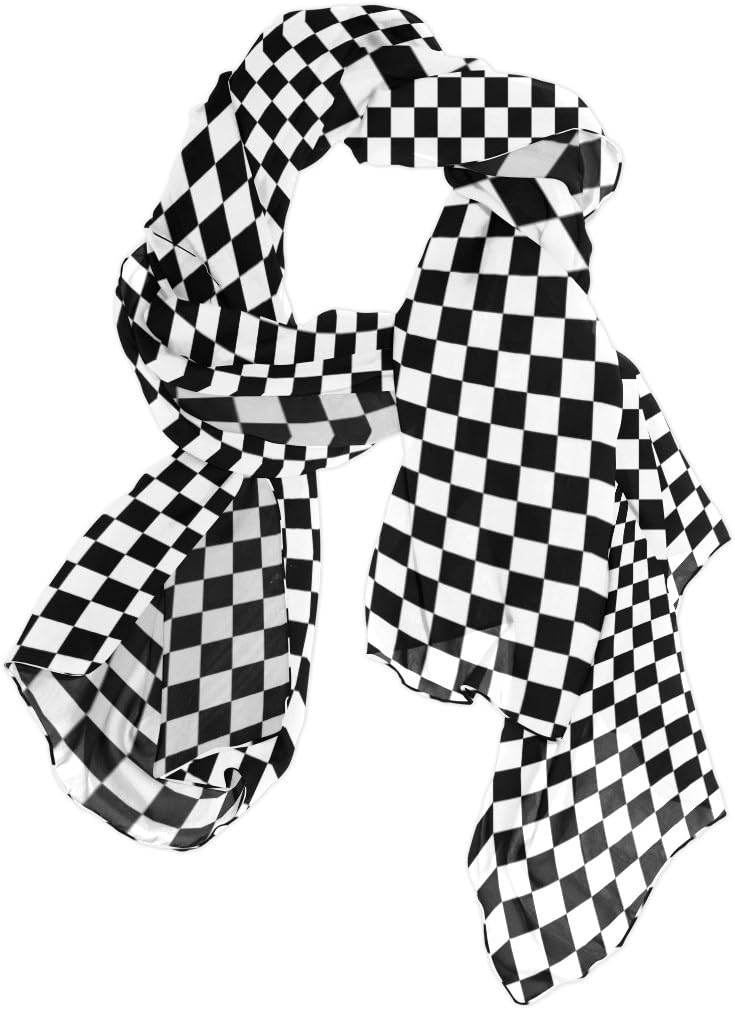Custom Oblong Chiffon Scarf, Abstract Molecules Science Technology Shawl Wrap Sheer Scarves for Outdoor