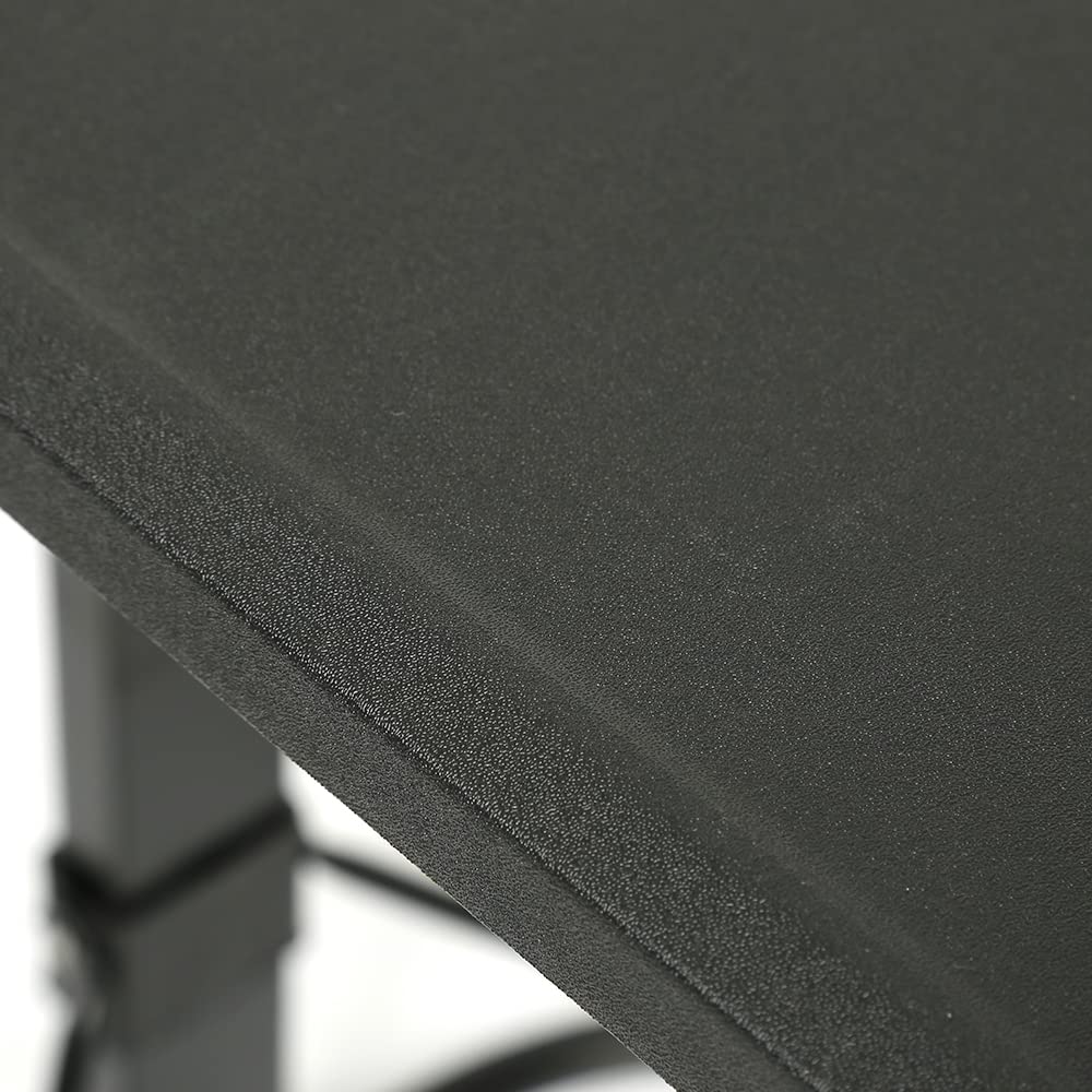 RELOVE Tavolino leggero, da letto medicalizzato, scrivania informatica, ufficio gaming, divano per computer portatile, altezza pieghevole con 4 ruote, (43 * 43 * 69 cm (nero))