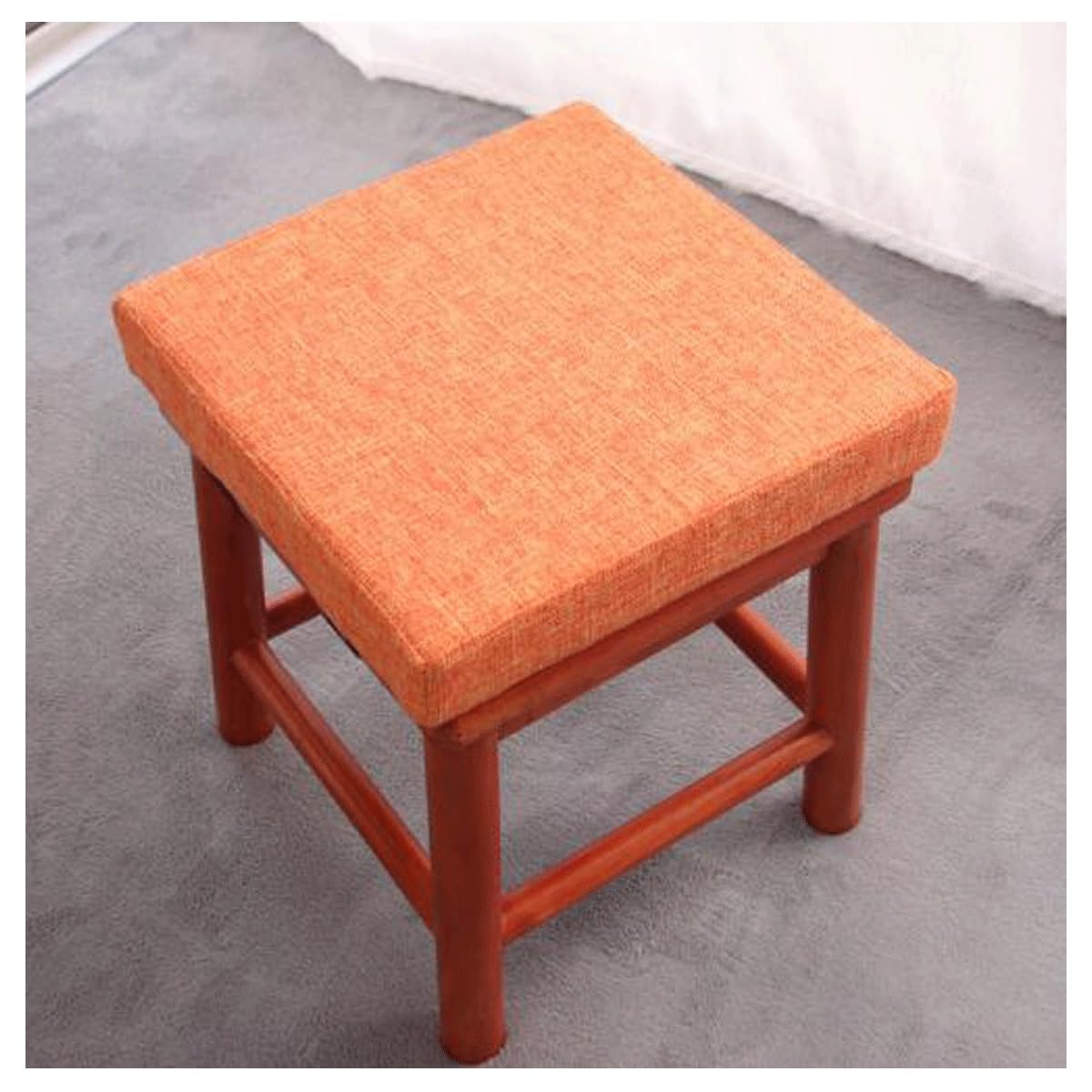 uyeoco Bar Stool Cushions,25x25,28x28cm,30x30cm,35x35cm, Seat Pads for Dinin Chairs Adjustable Kitchen, Office and Garden Chair with Ties Non Slip Comfortable Cushion(Q2,35x35x5cm)