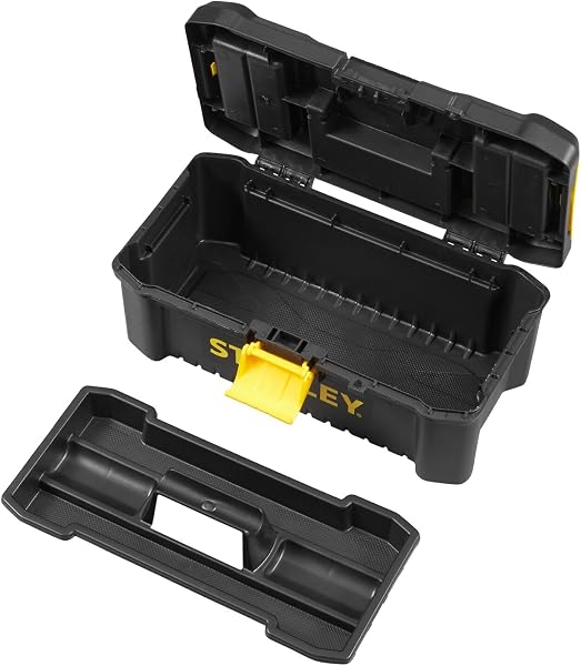 Stanley Stst1-75514 Classic Line Boîte À Outils - 2 Organiseurs Sur Le Couvercle - Plateau Porte-Outils - Charnières Plastiques Sur Le Couvercle - Cadenassable - Dimensions 32 X 18,8 X 13,2 Cm Multicolore - 2