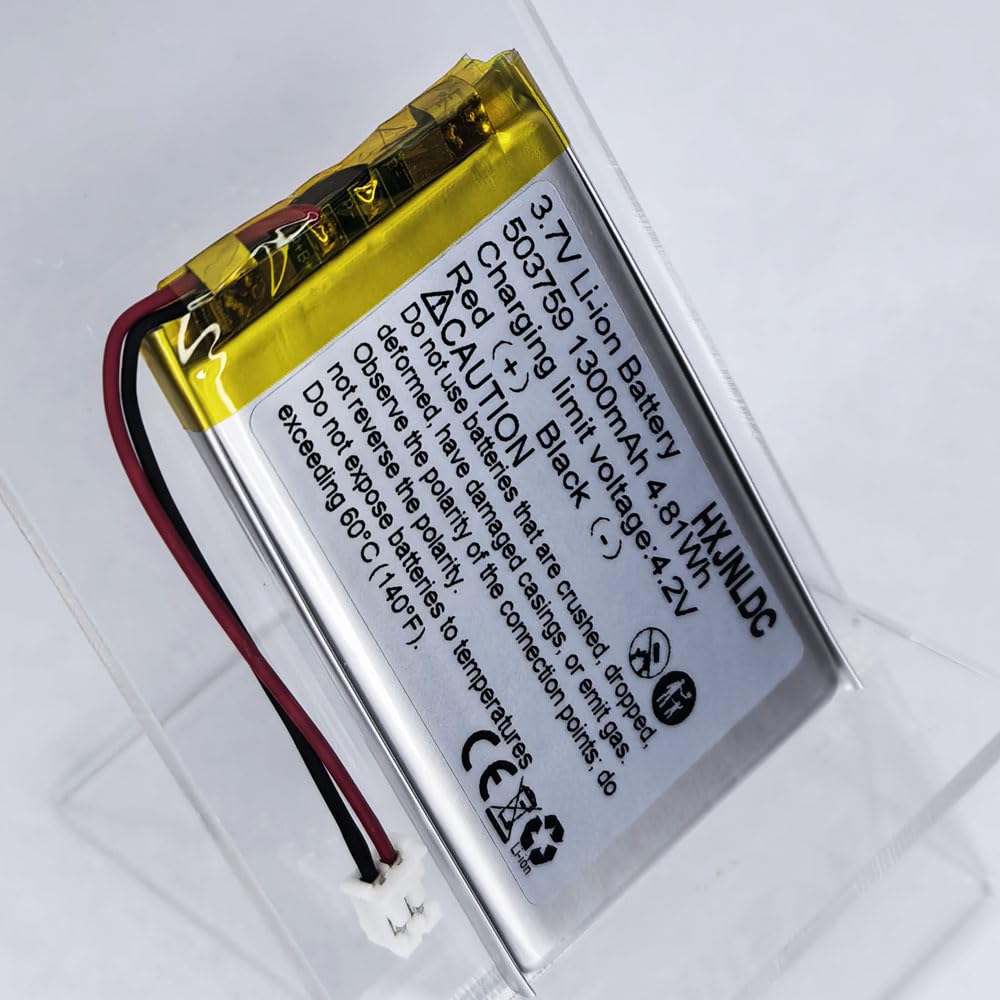 Amazon | HXJNLDC 3.7V 503759 1300mAh充電式リチウムポリマー電池 for